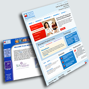 The Bio Med Sciences website, before and after Altitude Marketing's redesign and relaunch